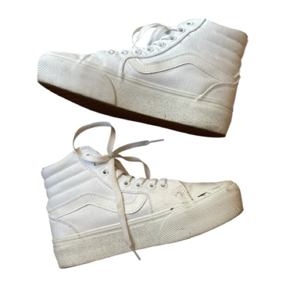 ⭐️ Vans Women's Off-White High-Top Sneakers ⭐️ - Picture 5 of 8